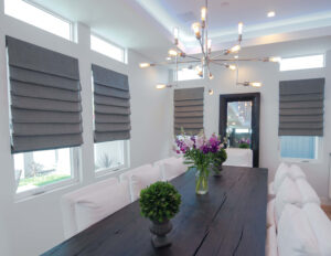 Privacy shades, roman shades, blinds, fabric blinds