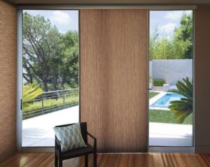 Vertical Cellular Blind, vertical honeycomb shade, sliding glass door