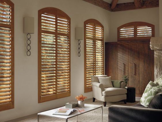 arched shutters, plantation shutters, wood shutters, composite shutters, specialty shaped shutters